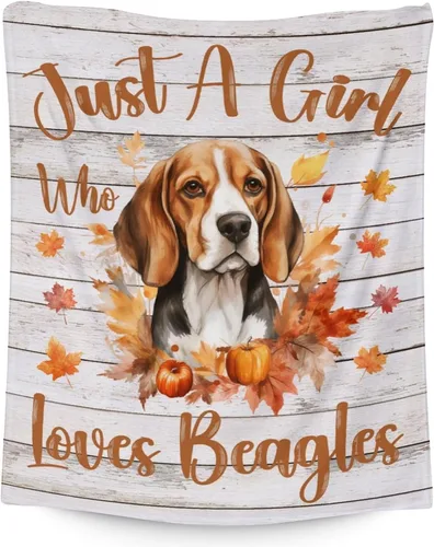 Vista 11 de Manta Beagle – Suave, mullida y cálida – Manta pequeña de 30 x 40 pulgadas para sofá, oficina – Manta blanca linda manta de regalo para niñas y niños
