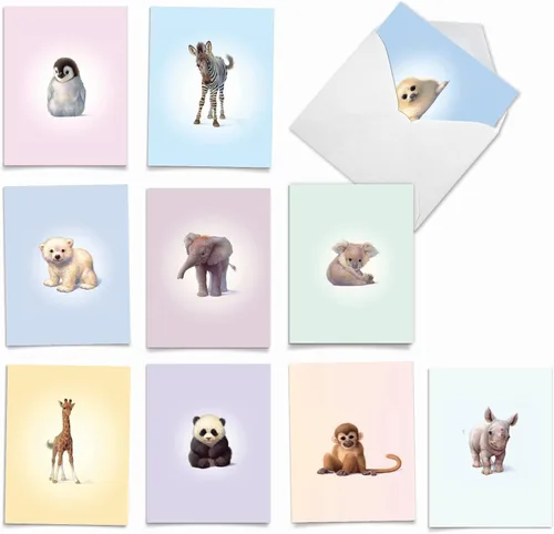 Vista 9 de The Best Card Company Juego de caja de tarjetas de felicitación en blanco de acuarela surtidas - Incluye 10 tarjetas + sobres, 10 diseños únicos