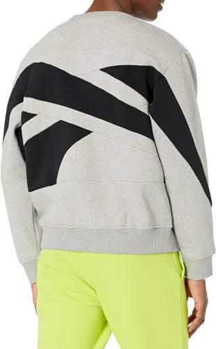 Vista 2 de Reebok Sudadera con cuello redondo con logotipo grande para hombre