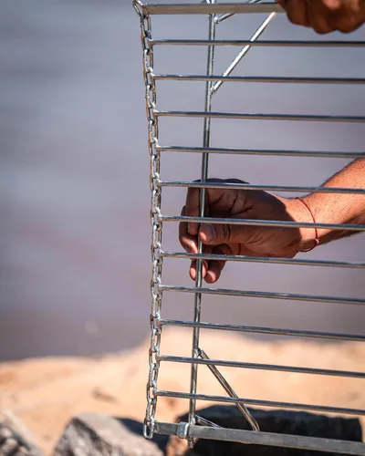 Vista 3 de Parrilla portatil Ideal para asados al aire Libre parrillas argentinas hechas para asador