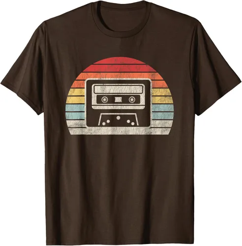 Vista 6 de Retro Cassette Tape 80s 90s Nostalgia T-Shirt Negro