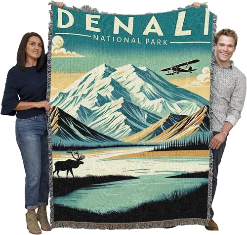 Vista 9 de Pure Country Weavers Manta del Parque Nacional Acadia, manta de tapiz de algodón para regalo, fabricada en los Estados Unidos, 72 x 54 pulgadas