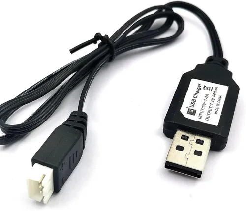 Vista 7 de DEVMO Cable cargador USB de 2 piezas 1A con conector XH-3P compatible con Hosim Q903 Q905 Axial SCX10 2S 7.4V LiPo Batería RC Car Rock Crawler FPV