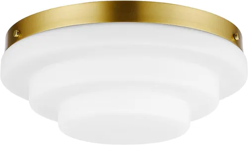 Vista 14 de GLOBE Electric 60309 Lámpara de techo de montaje empotrado de 2 luces, negro mate, acentos de latón antiguo, pantalla de vidrio esmerilado