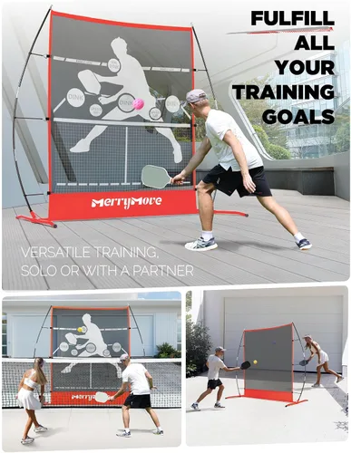 Vista 6 de Pickleball Practice Rebounder Net: Pickleball Rebounder or 6FT Mini Pickle Ball Net Portable for Outdoor Driveway Backyard and Indoor Garage - 2in1