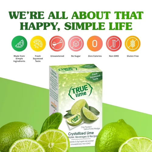 Vista 6 de True Citrus TRUE LIME Potenciador de agua, dispensador a granel, 500 unidades (paquete de 1), paquetes de mezcla de bebida de 0 calorías para agua