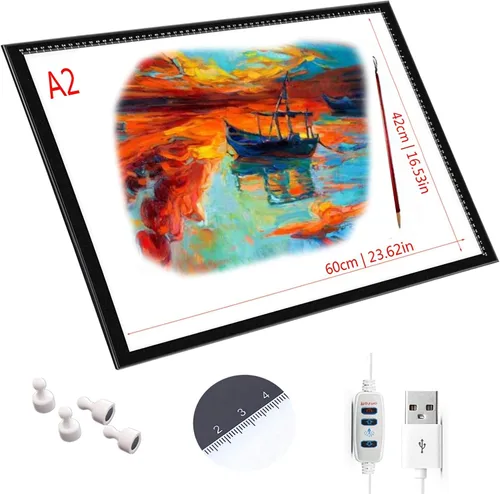 Vista 11 de lqiflvc Caja de luz de artista extra grande A0 Tracer LED Artcraft Tracing Pad usado 47in para producción de pintura de diamante a gran