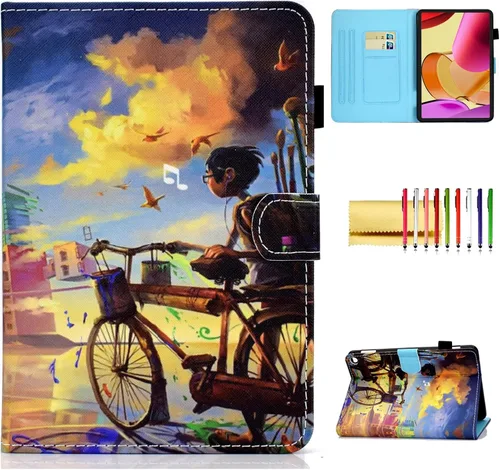 Vista 14 de Funda para tablet Amazon Fire Max 11 (13ª generación, 2023), funda protectora de piel sintética, delgada, ligera, triple soporte, magnética, rígida