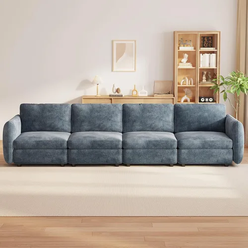 Vista 12 de Guyii Sofá Loveseat grande de 2 piezas, moderno asiento doble con cojines profundos, sofá convertible de 2 plazas para sala de estar, espacio