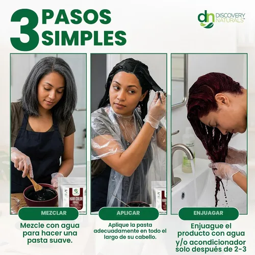 Vista 5 de Tintura para el cabello y las cejas Henna Maiden: 100 % natural y sin químicos