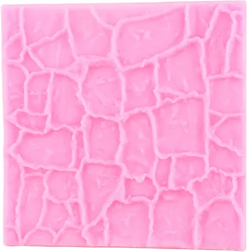 Vista 5 de Molde de silicona de textura de pared de ladrillo Moldes de fondant