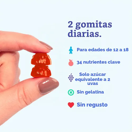 Vista 6 de Teen Boy & Girl Multivitamin Gummy - Growth & Bone Support, 60ct, Vegan