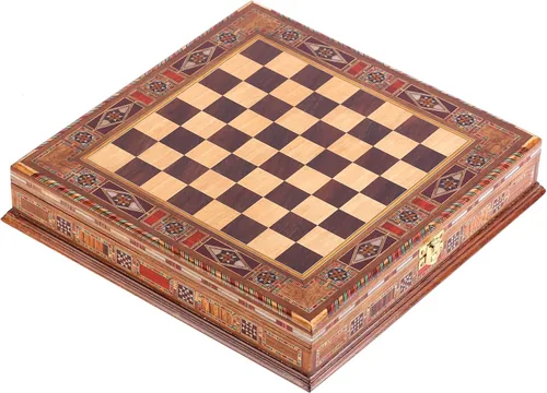 Vista 6 de Figuras de cobre antiguo del faraón egipcio, juego de ajedrez de metal para adultos, piezas hechas a mano y tablero de ajedrez de madera maciza