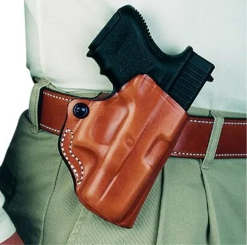 Vista 11 de DeSantis Funda de cuero OWB Mini Scabbard para pistolas y revólveres, funda de transporte abierta para hombres y mujeres, de extracción rápida