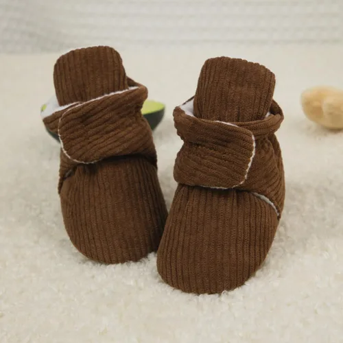Vista 4 de Sawimlgy - Botines de algodón antideslizantes para recién nacido, con agarre, para cuna o para el invierno