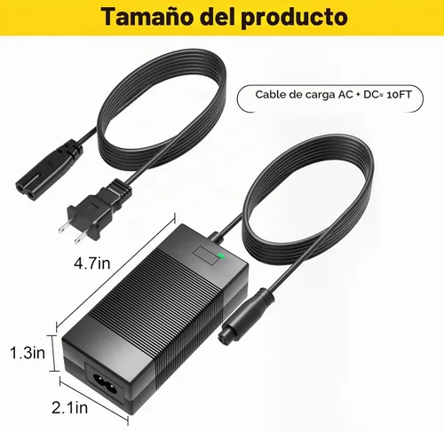 Vista 7 de Cargador de 63 V para Segway Ninebot compatible con Segway Ninebot S/S-MAX/Mini lite/Mini PRO/Go Kart, Gokart PRO (puerto de carga de 4 pines)