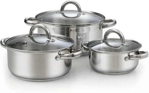 Vista 10 de Cook N Home Basics - Juego de utensilios de cocina de acero inoxidable Mango de silicona gris