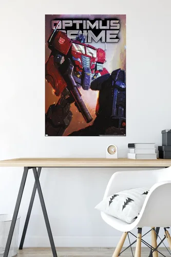 Vista 4 de Hasbro Transformers Optimus Prime - Póster de pared, 34 pulgadas de largo x 22.4 pulgadas de ancho, versión sin marco
