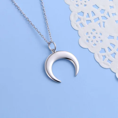 Vista 4 de Gargantilla ajustable de plata de ley S925 con colgante, joyería para mujeres y niñas., plata de ley