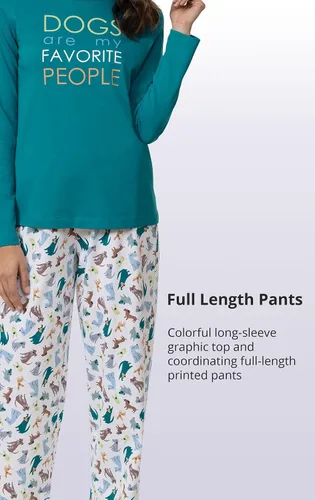 Vista 5 de PajamaGram Conjunto de pijamas para mujer - Pijamas de algodón, 100% algodón