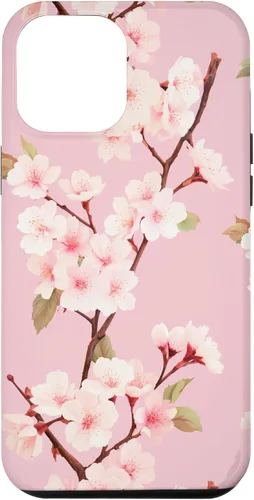 Vista 26 de Japanese Cherry Blossom Floral Flower Pattern Pastel Pink Case for iPhone 17
