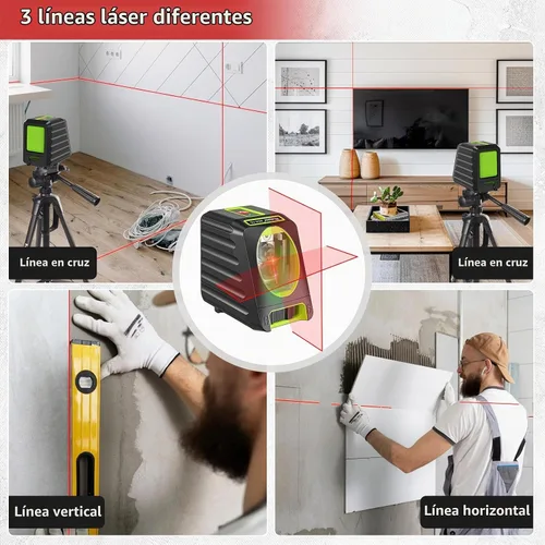 Vista 7 de Nivel láser con trípode, Huepar 150 pies Red autonivelante Lazer Niveles