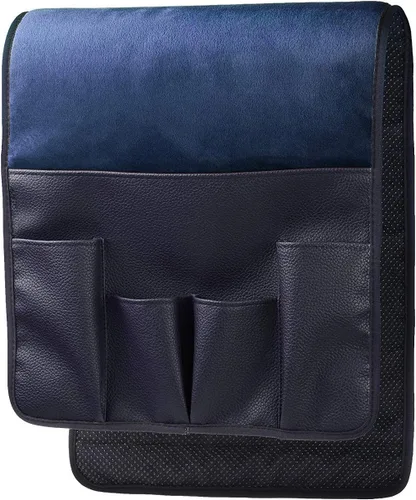Vista 9 de Wanty Organizador suave de terciopelo para sofá, silla, reposabrazos para control remoto, teléfono celular, libro, lápiz (negro)