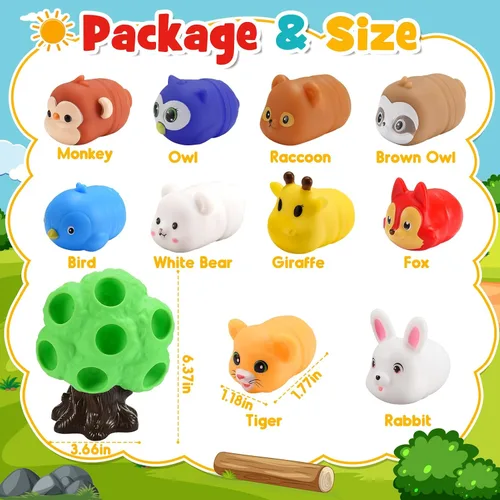 Vista 5 de Regalos para niños de 1 a 5 años, juguetes para niños pequeños, juguete educativo de animales de granja para niños pequeños de 1 a 6 años, juego