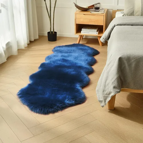 Vista 35 de duduta - Alfombra de pelo sintético de lana de oveja beige 2x3 pies, suave y esponjosa, funda para silla de pelo mullido, alfombra pequeña