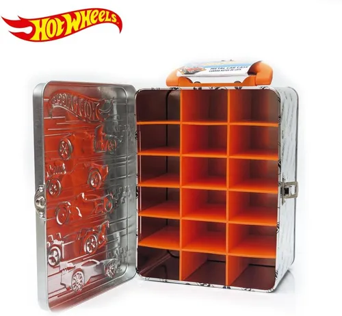 Vista 4 de Hot Wheels maleta vintage metalizado naranja para 18 coches 03353 CEFA