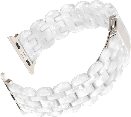 Vista 3 de Compatible con Apple Watch Band de 1.614 in, 1.575 in, 1.496 in o 1.929 in, 1.772 in, 1.732 in, 1.654 in, correa de repuesto de resina ligera