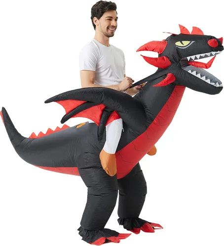 Vista 7 de Inflatable Dragon Costume Halloween Inflatable Blow-up Costume for AdultsManChristmas Party