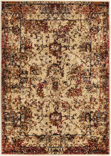 Vista 3 de Unique Loom Saturn Collection - Alfombra rectangular de iones (2 pies 2 pulgadas x 3 pies 1 pulgada, color beige crema/negro)
