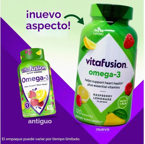 Vista 8 de Vitafusion Gomitas Omega-3, 120 unidades (4 botellas)