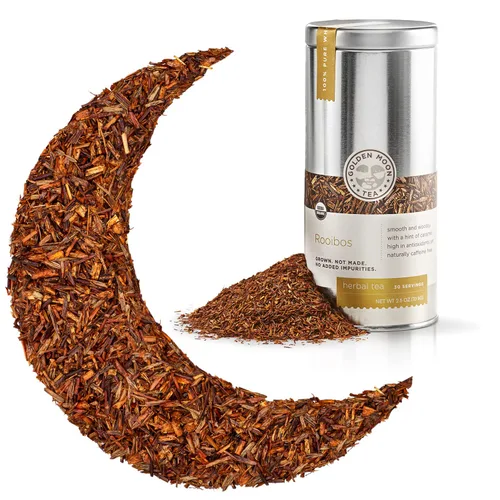 Vista 5 de Golden Moon Tea Rooibos Tea - Té de hierbas orgánico - Sin cafeína - suelto, sin OMG - 1 onza