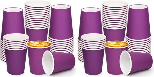 Vista 9 de Paquete de 25 vasos de papel desechables negros de 8 onzas, tazas de café caliente, taza de té de papel, vasos desechables, vasos para bebidas