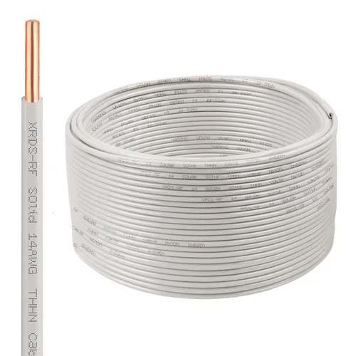 Vista 39 de Cable THHN 25 pies, Conductor Único de Cobre Desnudo, Cable Eléctrico Rojo 10AWG, Cable de Construcción Sólida de 600V con Funda de Nylon