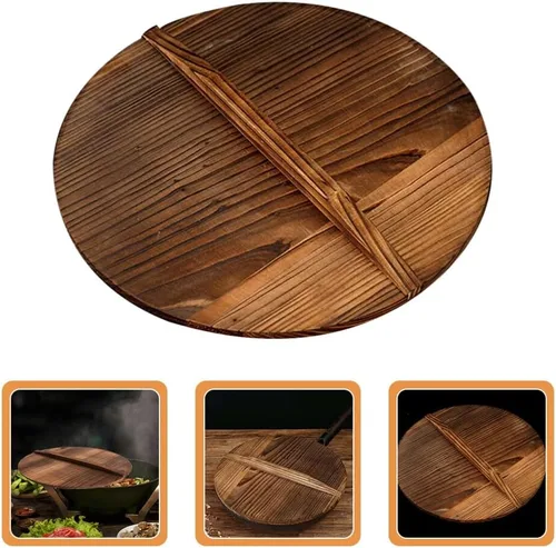 Vista 3 de Luxshiny Wok tapa de cocina herramienta olla hogar chapoteo wok pan tapa cocina asiática