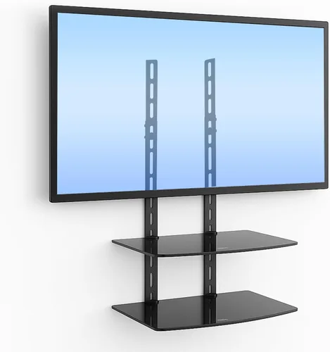 Vista 2 de mount-it. LCD, LED, Plasma TV Wall Mount Bracket para cable Box, reproductor de DVD, Stereo Componentes Shelf Negro