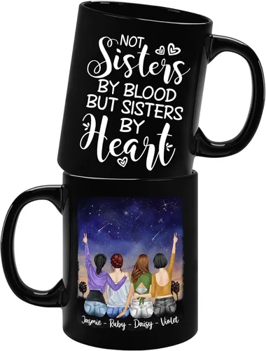 Vista 12 de Taza de café con texto en inglés "Best Friends Are The Sisters We Choose Ourselves We Choose Ourselves para mujeres, mejores amigas, taza de café