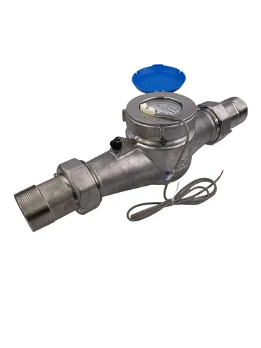 Vista 41 de DAE Medidor de agua caliente sin plomo MJ-75R NTEP, acoplamientos NPT de 3/4", salida de pulso, galón