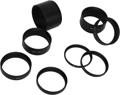 Vista 3 de Juego de tubos de extensión para telescopio, 8 piezas M48X0.75 Kit de tubo de extensión de longitud focal 3 5 7 10 12 15 20 1.181 in anillo