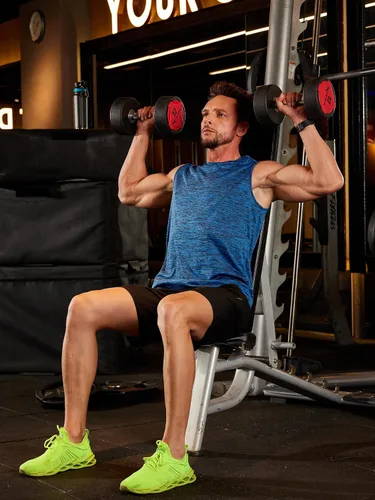 Vista 4 de TACVASEN Camiseta sin mangas para hombre, camiseta de entrenamiento muscular, de secado rápido, poliéster, entrenamiento de baloncesto