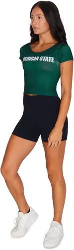 Vista 94 de Lojobands Camiseta corta ajustada para mujer, hecha en Estados Unidos, talla única