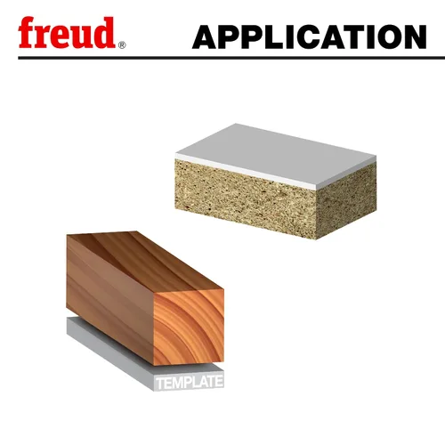 Vista 6 de Broca de fresado de 2 ranuras con mango de 1/4 de pulgada Freud 42-080 7/8 de pulgada de diámetro