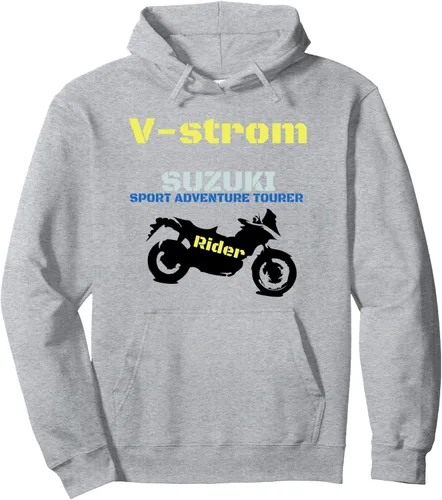 Vista 3 de Sudadera con capucha Moto Shirt v-strom, Negro