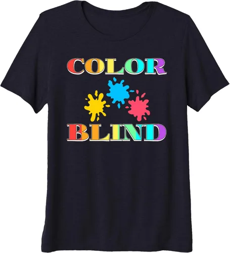 Vista 3 de Color Blind Test Funny Glasses Visions Camiseta Premium Negro