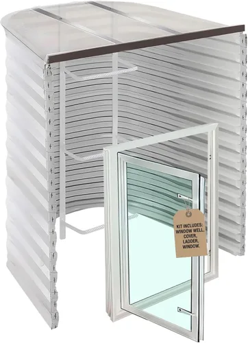 Vista 10 de Kit de pozo de ventana de salida, blanco, 42x36x60, ventana 31x40
