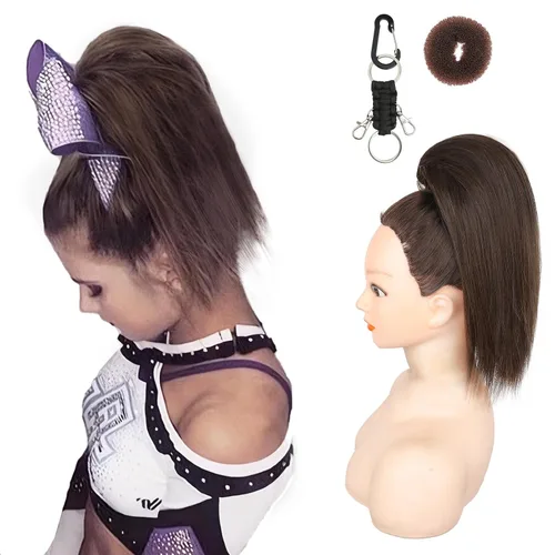Vista 17 de SEIKEA Pieza de Cabello de Cola de Caballo para Porristas, 10" Lisa Resistente a los Enredos Suave Rubio Natural Extensión de Cola de Caballo
