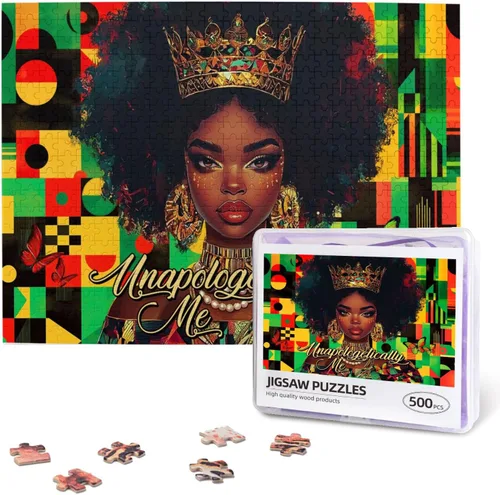 Vista 27 de Rompecabezas de 500 piezas para mujeres afronegras para adultos, Biblia América, mujer africana, fiesta, arte y baile, citas inspiradoras